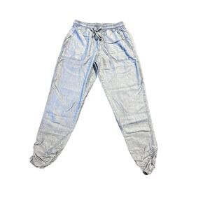 THREAD + SUPPLY Light Wash Denim Tencel Ruched Cuff Pants women’s sz small
